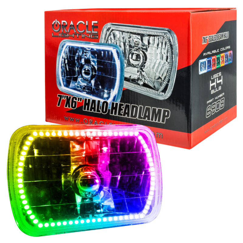 Oracle Pre-Installed Lights 7x6 IN. Sealed Beam - ColorSHIFT Halo NO RETURNS