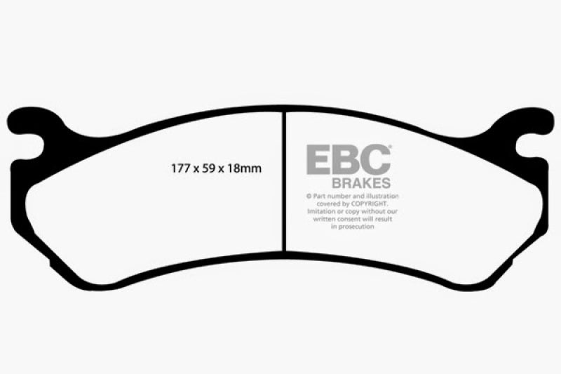 EBC 02 Cadillac Escalade 5.3 (Akebono rear caliper) Yellowstuff Front Brake Pads