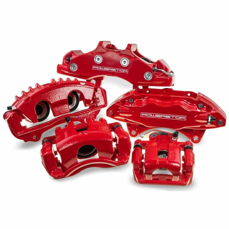 Power Stop 07-09 Chrysler Aspen Front Red Calipers w/Brackets - Pair