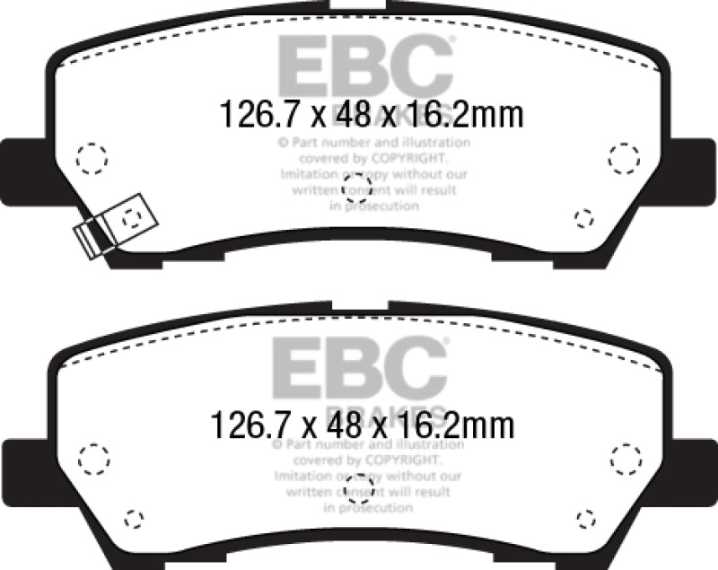 EBC 15+ Ford Mustang 2.3 Turbo Performance Pkg Yellowstuff Rear Brake Pads