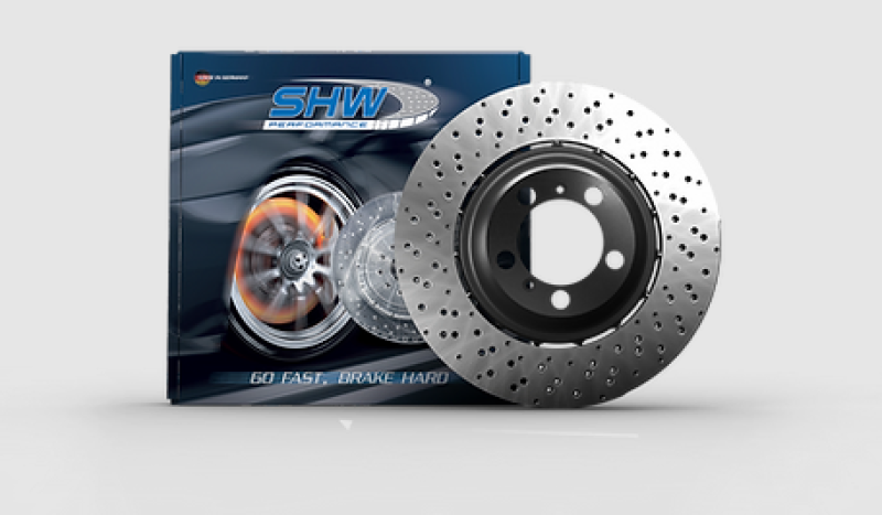SHW 08-14 Mercedes-Benz CL63 AMG Front Dimpled Lightweight Brake Rotor (2214211312-64)