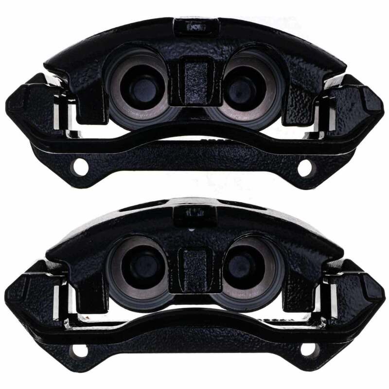 Power Stop 10-21 Ford Expedition Front Black Caliper - Pair w/Bracket