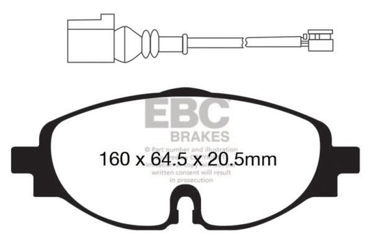 EBC 14+ Audi A3 1.8 Turbo Yellowstuff Front Brake Pads