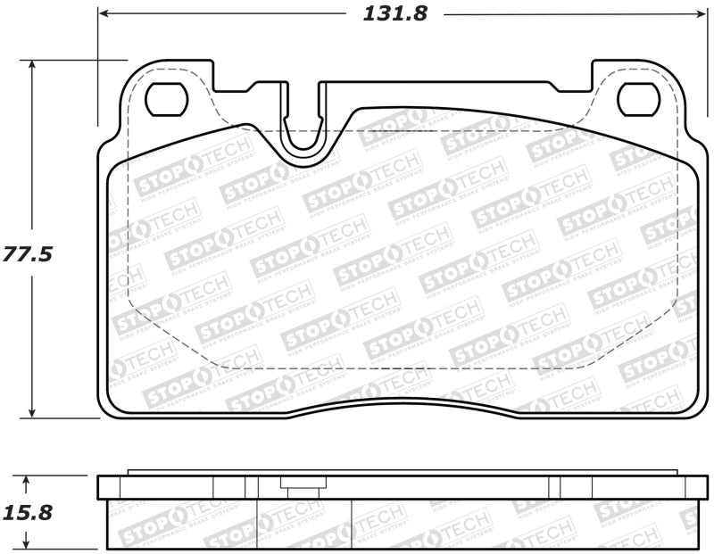 StopTech 07-15 Audi Q7 Street Performance Front Brake Pads