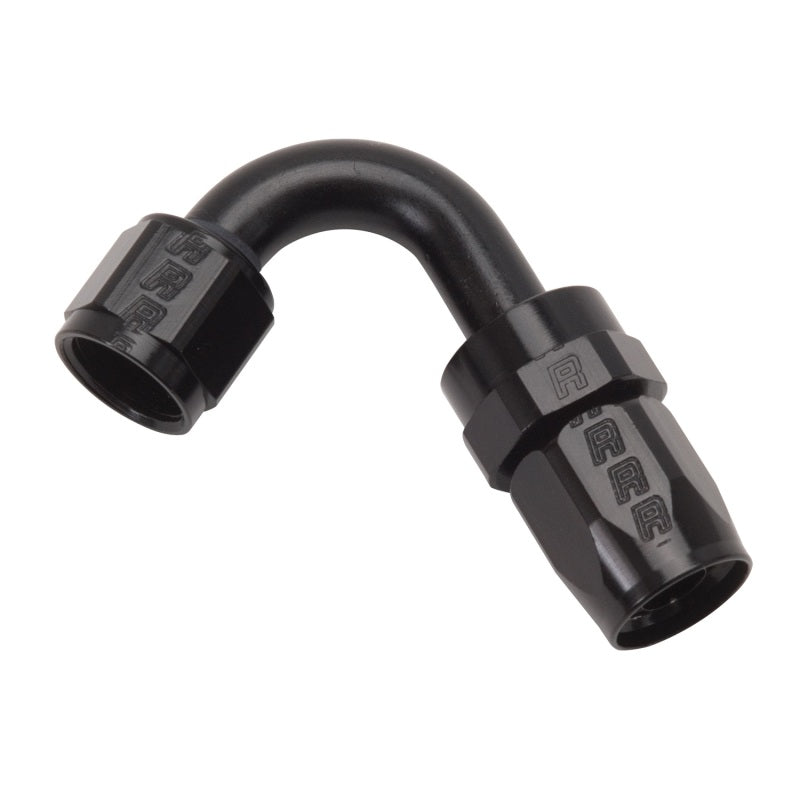 Russell Performance -8 AN Black 120 Degree Full Flow Swivel Hose End