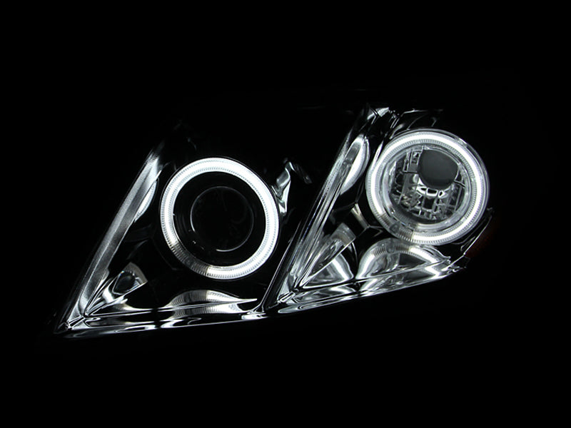 ANZO 2007-2009 Toyota Camry Projector Headlights w/ Halo Chrome