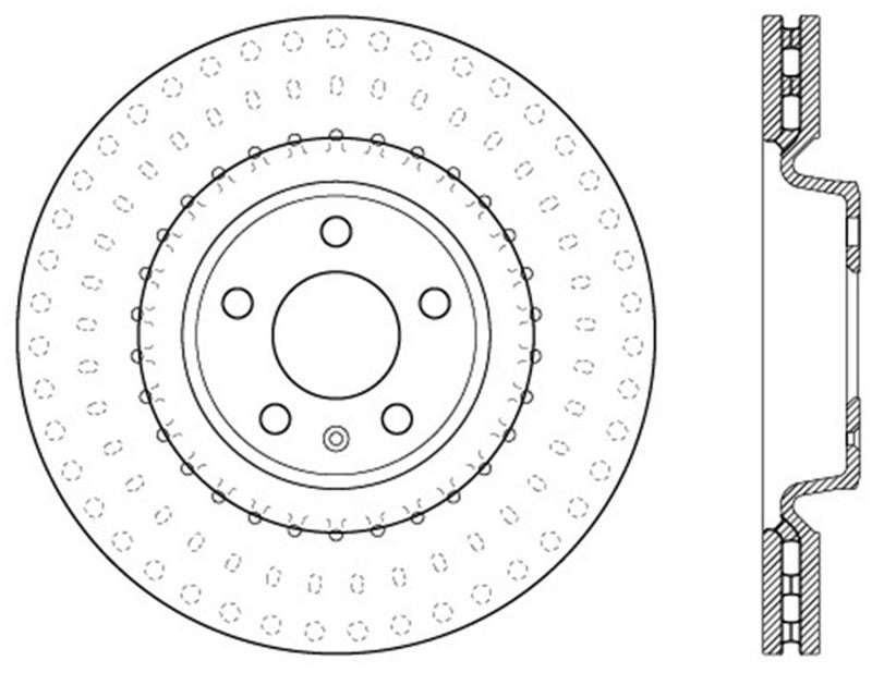 StopTech Power Slot 12 Audi A6 Quattro/11-12 A7 Quattro / 7/11-13 S4 Front Left Slotted Rotor