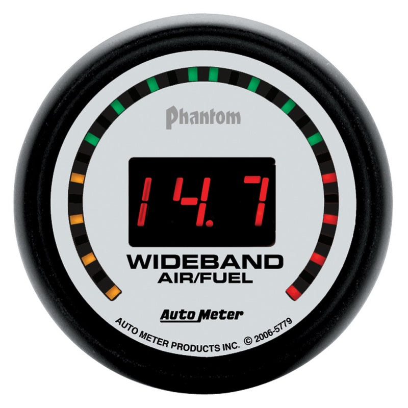 Autometer Phantom 52mm Digital 10:1-17:1 Street Wideband Air/Fuel Ratio Gauge