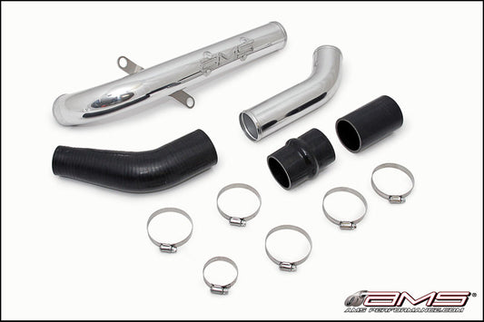 AMS Performance 08-15 Mitsubishi EVO X Upper I/C Pipe - Black Powder Coat