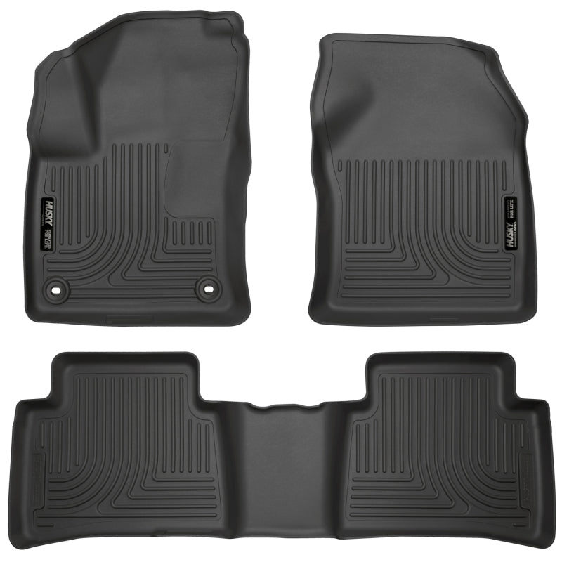 Husky Liners 2016 Toyota Prius Weatherbeater Black Front & 2nd Seat Floor Liners (Footwell Coverage)