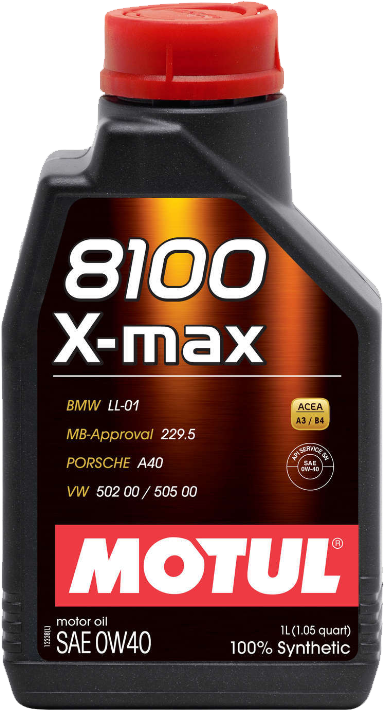 Motul 104531 X-max 0W-40 Synthetic Motor Oil - 1 Liter - 3374650 250694