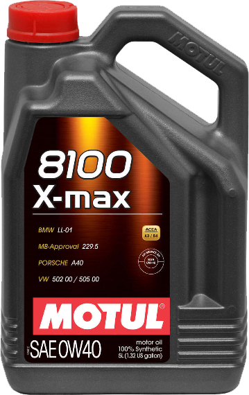 Motul 104533 X-max 0W-40 Synthetic Motor Oil - 5 Liters - 3374650 250717