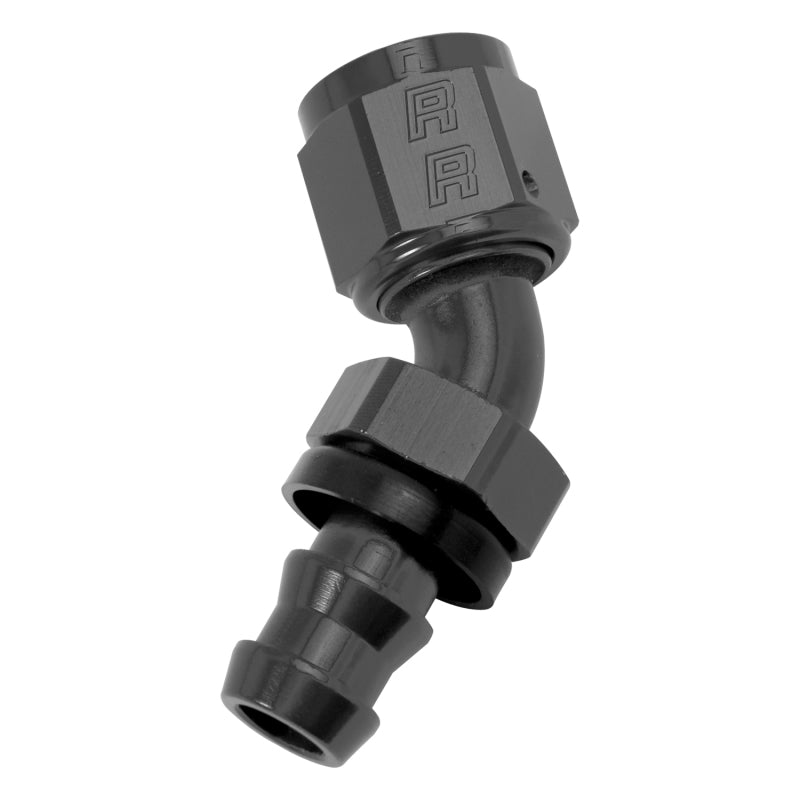 Russell Performance -8 AN Twist-Lok 45 Degree Hose End (Black)