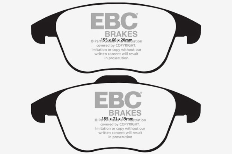 EBC 15-19 Audi Q3 2.0 Turbo Greenstuff Front Brake Pads