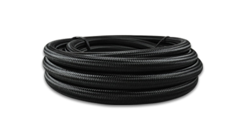 Vibrant -20 AN Black Nylon Braided Flex Hose (5 foot roll)